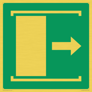 E033 safe condition door slides right to open